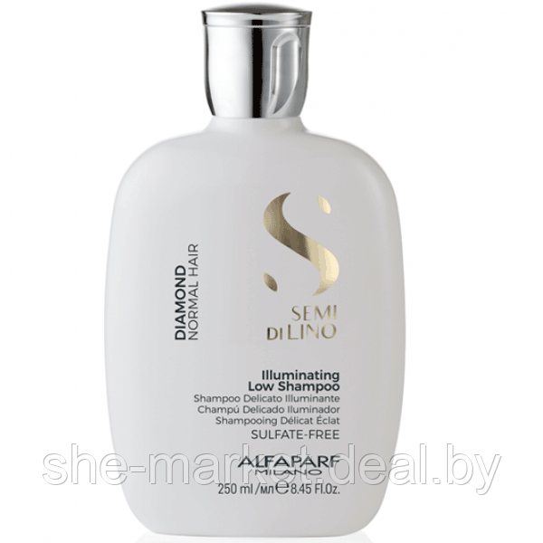 Шампунь для волос придающий блеск Semi Di Lino Diamond For Normal Hair Illuminating Shampoo, 250мл (Alfaparf - фото 1 - id-p108616147