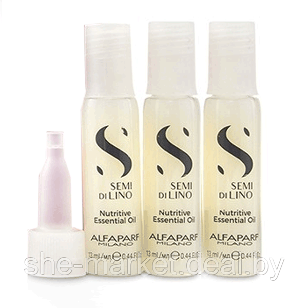 Питательное масло для сухих волос Semi Di Lino Moisture Dry Hair Nutritive Essential Oil ампула 13мл (Alfaparf - фото 1 - id-p108613751