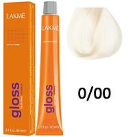 Полуперманентная краска для волос Gloss ТОН - 0/00, 60мл (Lakme)