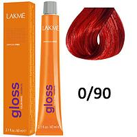 Полуперманентная краска для волос Gloss ТОН - 0/90, 60мл (Lakme)