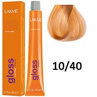 Полуперманентная краска для волос Gloss ТОН - 10/40, 60мл (Lakme)