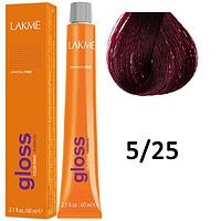 Полуперманентная краска для волос Gloss ТОН - 5/25, 60мл (Lakme)