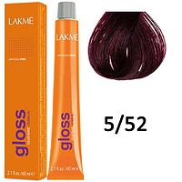 Полуперманентная краска для волос Gloss ТОН - 5/52, 60мл (Lakme)