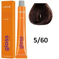 Полуперманентная краска для волос Gloss ТОН - 5/60, 60мл (Lakme)