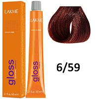 Полуперманентная краска для волос Gloss ТОН - 6/59, 60мл (Lakme)