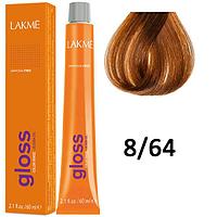 Полуперманентная краска для волос Gloss ТОН - 8/64, 60мл (Lakme)