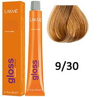 Полуперманентная краска для волос Gloss ТОН - 9/30, 60мл (Lakme)