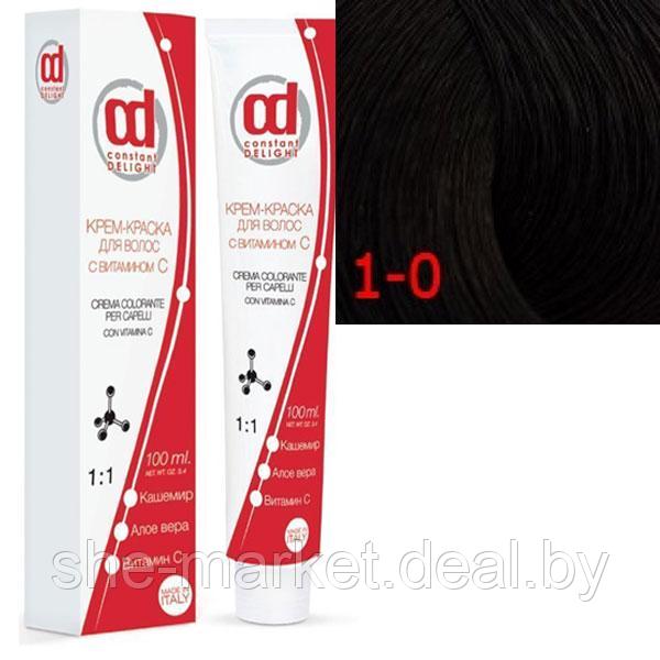 Крем-краски для волос с витамином С 1/0 чёрный натуральный 100мл (Constant Delight) - фото 3 - id-p108610379
