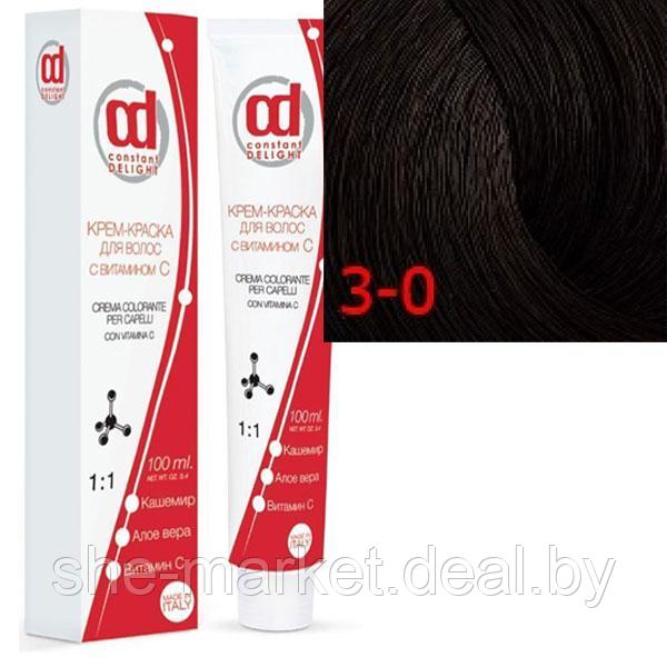 Крем-краски для волос с витамином С 3/0 тёмно-коричневый натуральный 100мл (Constant Delight) - фото 3 - id-p108610395