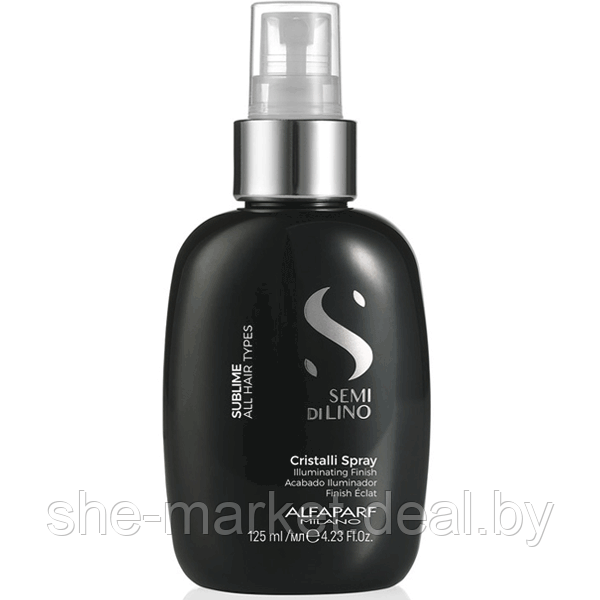 Спрей придающий блеск для всех типов волос Semi Di Lino Sublime All Hair Types Cristalli, 125мл (Alfaparf - фото 1 - id-p108614476