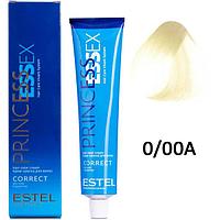 Крем-краска для волос PRINCESS ESSEX CORRECT 0/00 А Крем-краска аммиачный, 60 мл (Estel, Эстель)