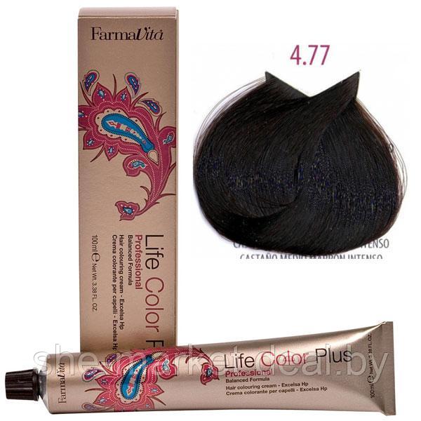 Крем-краска для волос LIFE COLOR PLUS 4,77 интенсивный коричневый кашемир100мл (Farmavita) - фото 1 - id-p108609400