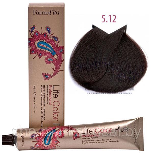 Крем-краска для волос LIFE COLOR PLUS 5,12/5MBF светлый ирисовый коричневый 100мл (Farmavita) - фото 1 - id-p108609406