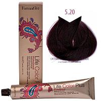 Крем-краска для волос LIFE COLOR PLUS 5,20/5I светлый фиолетовый коричневый 100мл (Farmavita)