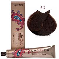 Крем-краска для волос LIFE COLOR PLUS 5,3/5D светлый золотистый коричневый 100мл (Farmavita)