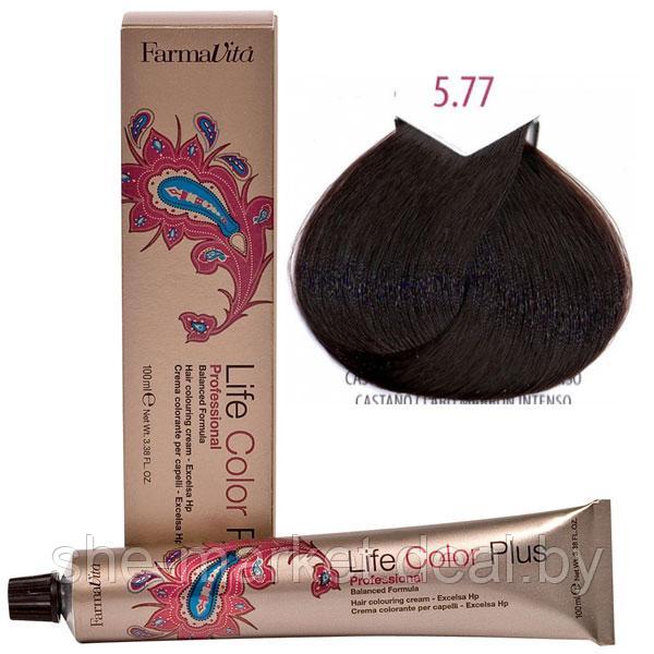 Крем-краска для волос LIFE COLOR PLUS 5,77 средний интенсивный коричневый кашемир100мл (Farmavita) - фото 1 - id-p108609418