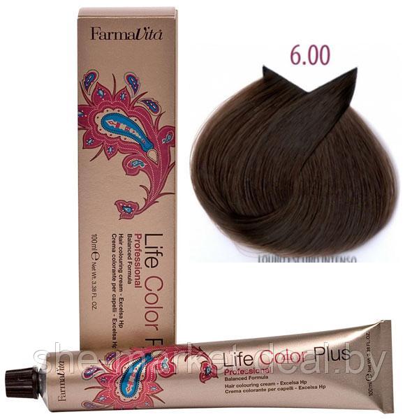 Крем-краска для волос LIFE COLOR PLUS 6,00/6NI тёмный интенсивный блондин 100мл (Farmavita) - фото 1 - id-p108609420