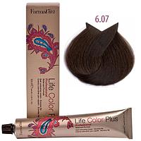 Крем-краска для волос LIFE COLOR PLUS 6,07/6MNF тёмный холодный блондин 100мл (Farmavita)