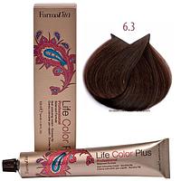 Крем-краска для волос LIFE COLOR PLUS 6,3/6D тёмный золотистый блондин 100мл (Farmavita)