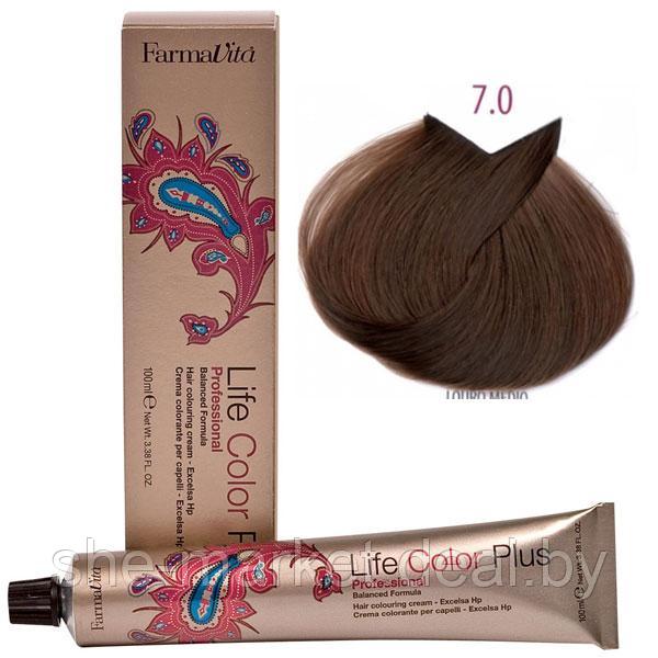 Крем-краска для волос LIFE COLOR PLUS 7,0/7N блондин 100мл (Farmavita) - фото 1 - id-p108609443