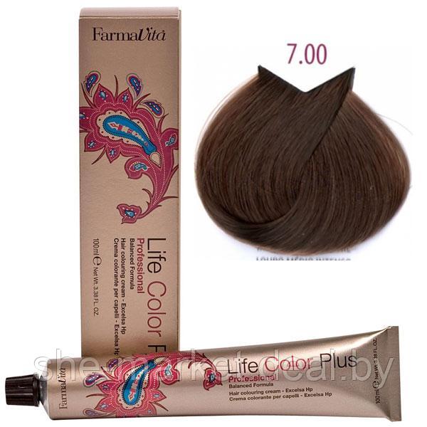 Крем-краска для волос LIFE COLOR PLUS 7,00/7NI интенсивный блондин 100мл (Farmavita) - фото 1 - id-p108609444