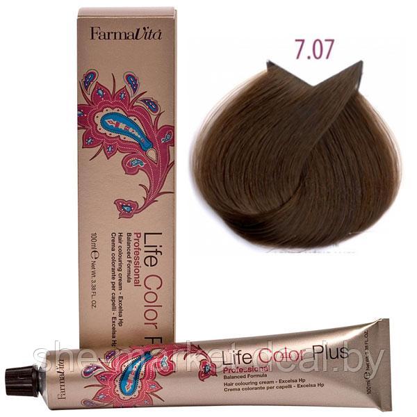 Крем-краска для волос LIFE COLOR PLUS 7,07/7MNF холодный блондин 100мл  (Farmavita)