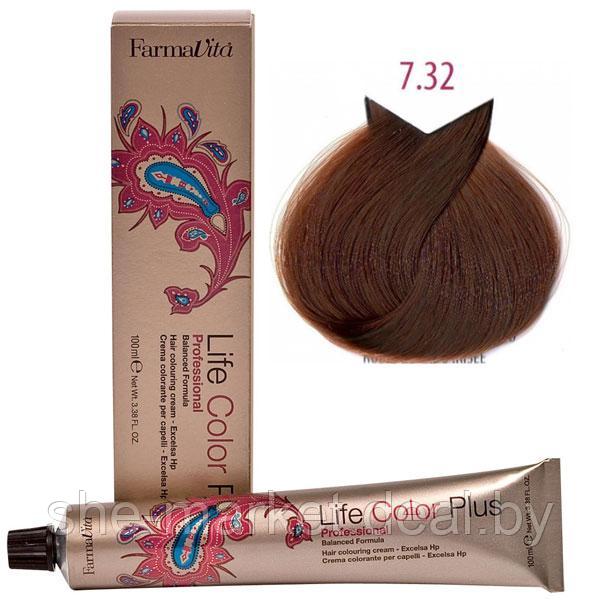 Крем-краска для волос LIFE COLOR PLUS 7,32/7MBC золотисто-ирисовый блондин 100мл (Farmavita) - фото 1 - id-p108609451