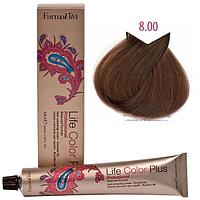 Крем-краска для волос LIFE COLOR PLUS 8,00/8NI светлый интенсивный блондин100мл (Farmavita)