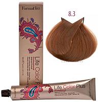 Крем-краска для волос LIFE COLOR PLUS 8,3/8D светлый золотистый блондин 100мл (Farmavita)