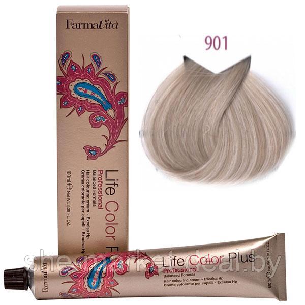 Крем-краска для волос LIFE COLOR PLUS 901/10SC очень светлый пепельный блондин суперосветл. 100мл (Farmavita) - фото 1 - id-p108609484