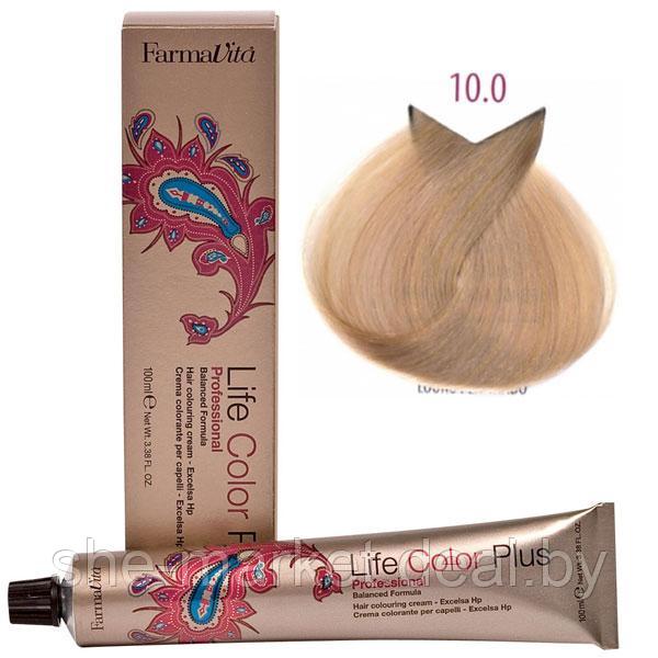 Крем-краска для волос LIFE COLOR PLUS 10,0/10N платиновый блондин 100мл (Farmavita) - фото 1 - id-p108609379