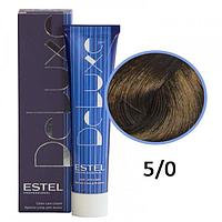 Краска-уход для волос Deluxe 5/0 светлый шатен 60мл (Estel, Эстель)