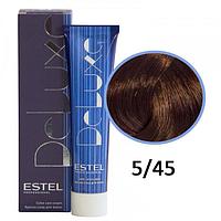 Краска-уход для волос Deluxe 5/45 светлый шатен медно-красный 60мл (Estel, Эстель)