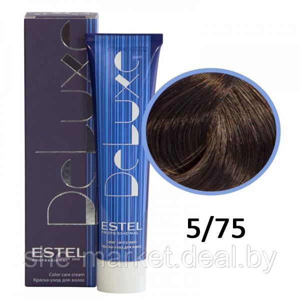 Краска-уход для волос Deluxe 5/75 светлый шатен коричнево-красный 60мл (Estel, Эстель) - фото 1 - id-p108608012