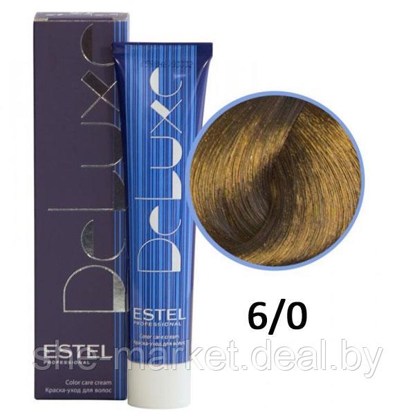 Краска-уход для волос Deluxe 6/0 темно-русый 60мл (Estel, Эстель) - фото 1 - id-p108608014