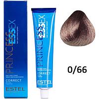 Крем-краска для волос PRINCESS ESSEX CORRECT 0/66 фиолетовый 60мл (Estel, Эстель)