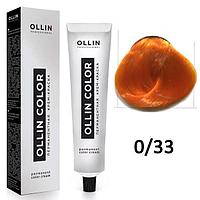 Крем-краска для волос Ollin Color 0/33 корректор желтый, 60мл (OLLIN Professional)