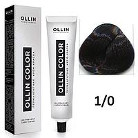 Крем-краска для волос Ollin Color 1/0 иссиня-черный, 60мл (OLLIN Professional)