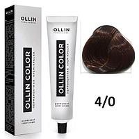 Крем-краска для волос Ollin Color 4/0 шатен, 60мл (OLLIN Professional)