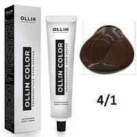 Крем-краска для волос Ollin Color 4/1 шатен пепельный, 60мл (OLLIN Professional)