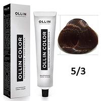 Крем-краска для волос Ollin Color 5/3 светлый шатен золотистый, 60мл (OLLIN Professional)