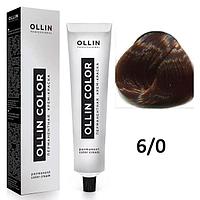 Крем-краска для волос Ollin Color 6/0 темно-русый, 60мл (OLLIN Professional)