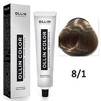 Крем-краска для волос Ollin Color 8/1 светло-русый пепельный, 60мл (OLLIN Professional)