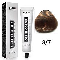 Крем-краска для волос Ollin Color 8/7 светло-русый коричневый, 60мл (OLLIN Professional)