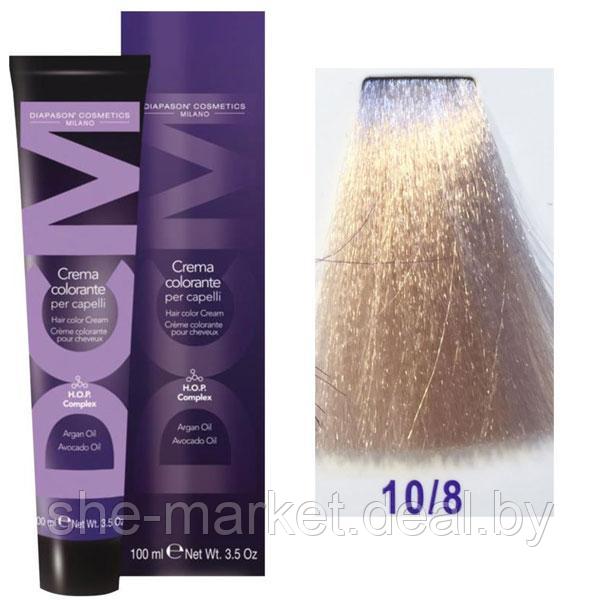 Крем-краска DCM Hair Color Cream HOP Complex 10/8 100мл (Diapason Cosmetics Milano (DCM)) - фото 1 - id-p108608801