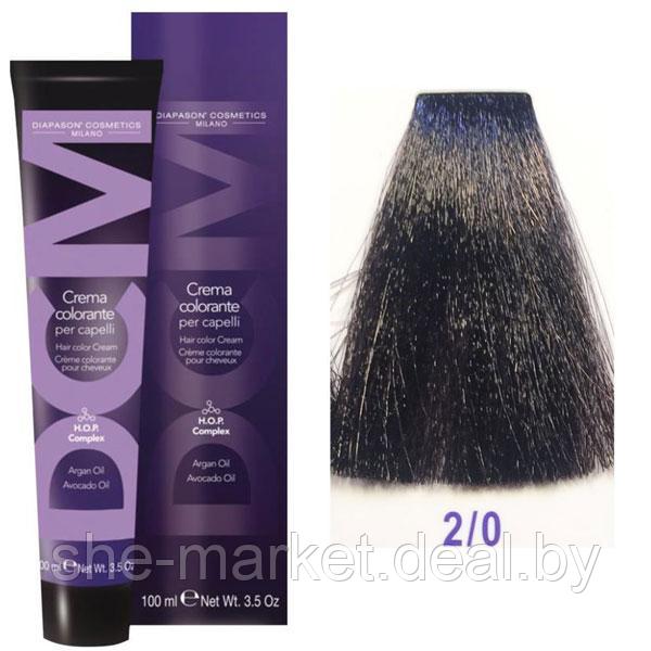 Крем-краска DCM Hair Color Cream HOP Complex 2/0 100мл (Diapason Cosmetics Milano (DCM)) - фото 1 - id-p108608807