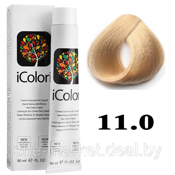 Крем-краска для волос iColori ТОН - 11.0 натуральный блондин супер-платиновый, 90мл (KayPro) - фото 1 - id-p108609219