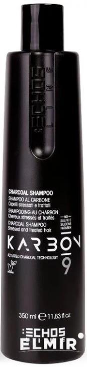 Угольный шампунь для волос, страдающих от химических процедур KARBON 9 CHARCOAL SHAMPOO 350 мл (Echosline) - фото 1 - id-p108615692