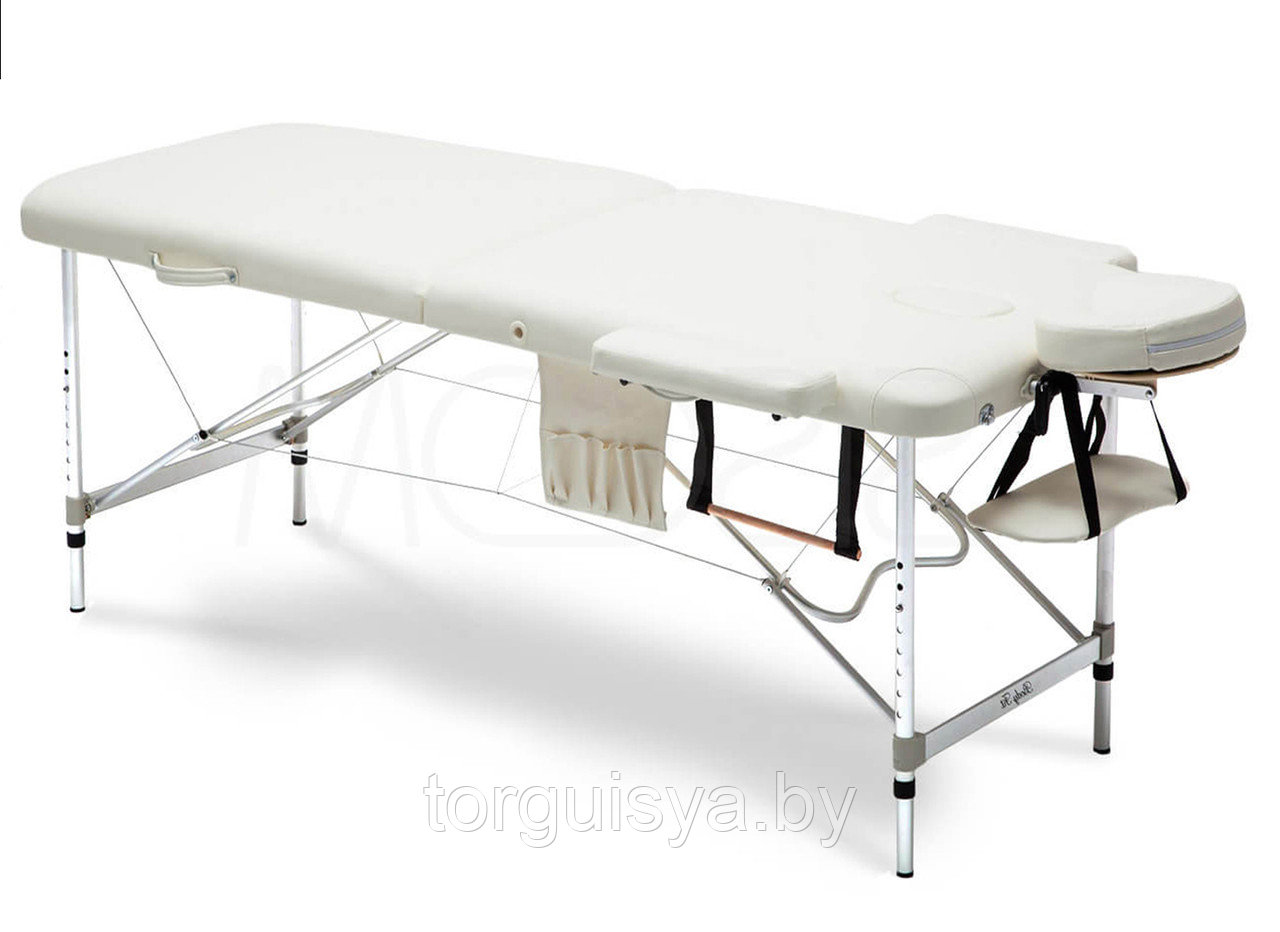 Массажный стол складной 2-х секционный алюминиевый Atlas Sport кремовый - фото 1 - id-p108570415