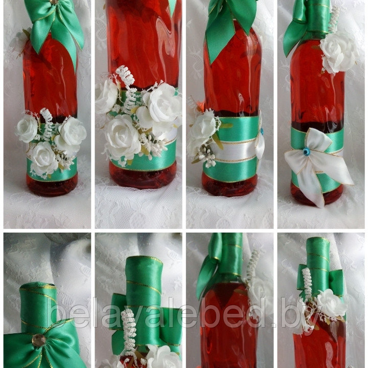 Оформление свадебных бутылок, в любой цветовой гамме. - фото 2 - id-p3834411